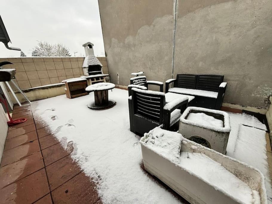 Mini-Loft, Terrasse 24M2, Internet Haut-Debit, Garage Prive Et Place De Parking Audincourt Exteriör bild